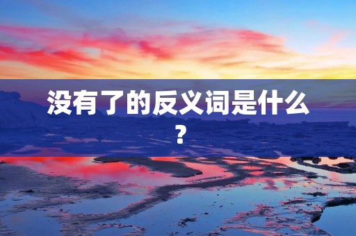 没有了的反义词是什么?