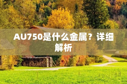 AU750是什么金属？详细解析