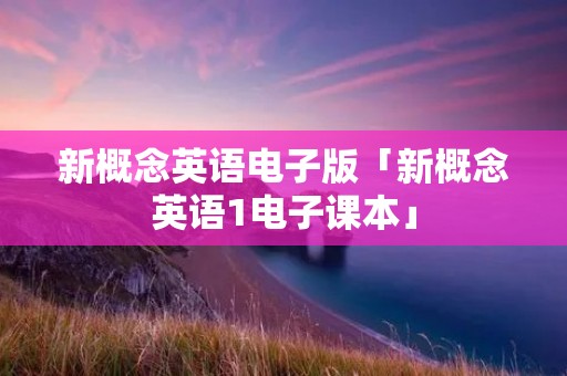 新概念英语电子版「新概念英语1电子课本」