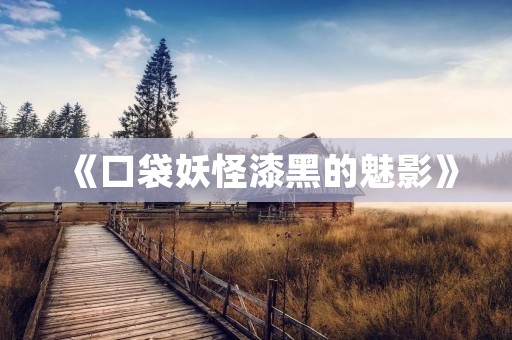 《口袋妖怪漆黑的魅影》：探索新世界的冒险之旅