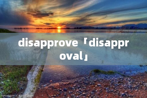 disapprove「disapproval」