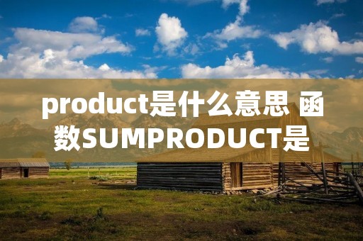 product是什么意思 函数SUMPRODUCT是什么意思 product是什么意思 函数SUMPRODUCT是什么意思