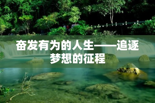 奋发有为的人生——追逐梦想的征程