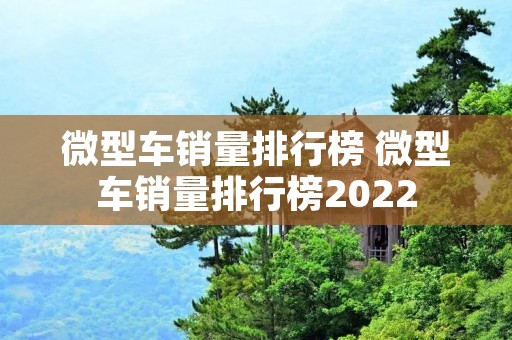 微型车销量排行榜 微型车销量排行榜2022 微型车销量排行榜 微型车销量排行榜2022