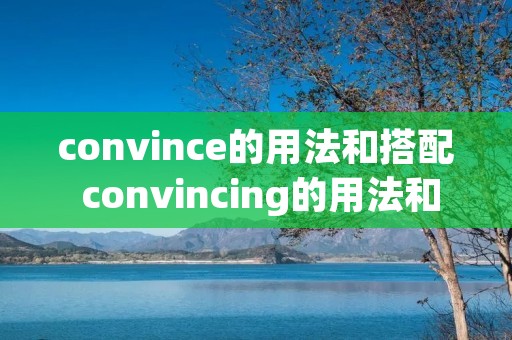 convince的用法和搭配 convincing的用法和搭配