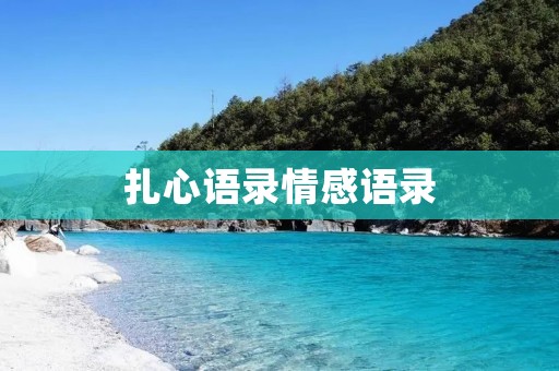 扎心语录情感语录:深刻揭示人生真相的句子,让你感受到内心最真实的情感
