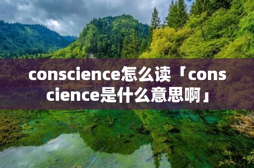 conscience怎么读「conscience是什么意思啊」