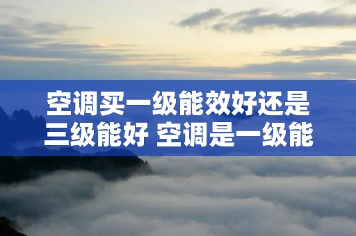 空调买一级能效好还是三级能好 空调是一级能效好还是五级能效好