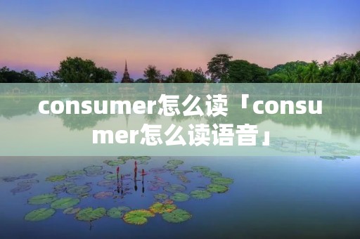 consumer怎么读「consumer怎么读语音」