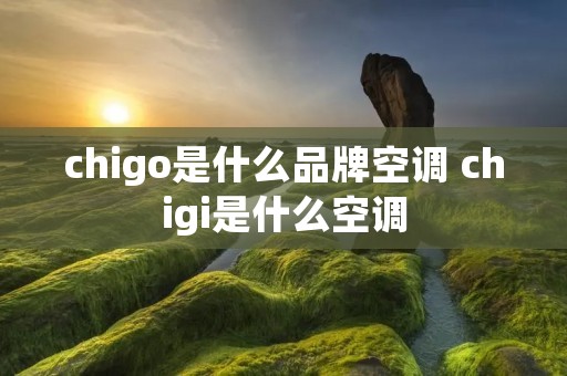 chigo是什么品牌空调 chigi是什么空调