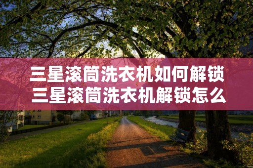 三星滚筒洗衣机如何解锁 三星滚筒洗衣机解锁怎么解开