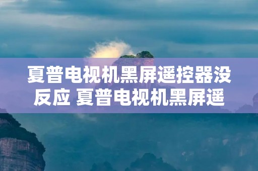 夏普电视机黑屏遥控器没反应 夏普电视机黑屏遥控器没反应了 夏普电视机黑屏遥控器没反应 夏普电视机黑屏遥控器没反应了