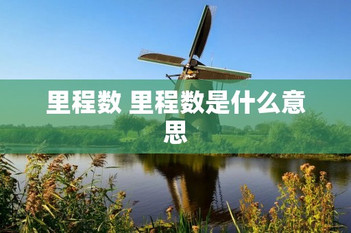 里程数 里程数是什么意思 里程数 里程数是什么意思
