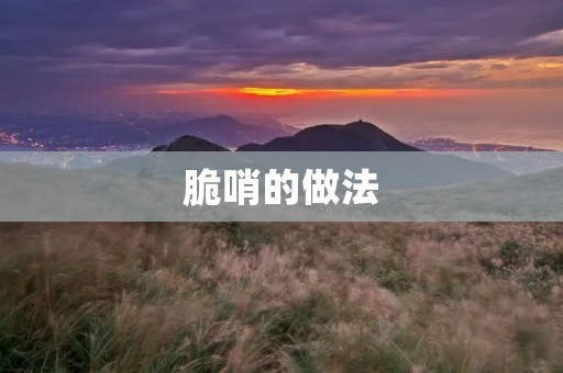 脆哨的做法：让你品味独特的口感与美味