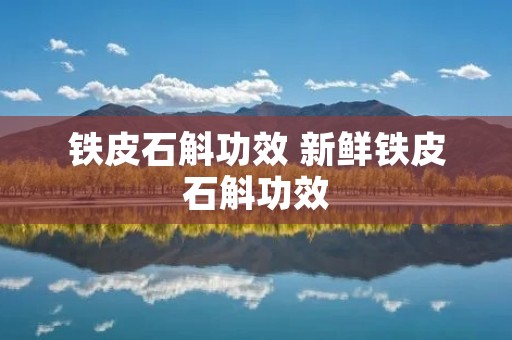 铁皮石斛功效 新鲜铁皮石斛功效