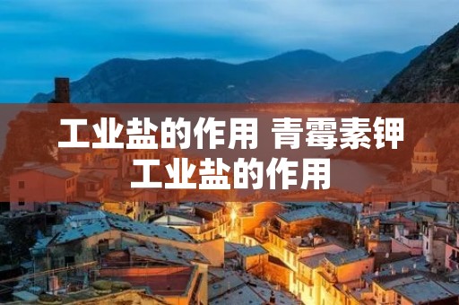 工业盐的作用 青霉素钾工业盐的作用