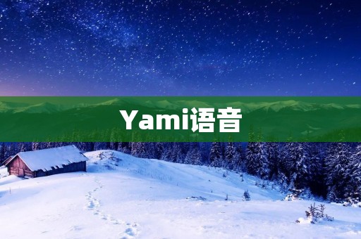 Yami语音：让语音交互更加智能便捷