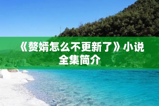 《赘婿怎么不更新了》小说全集简介