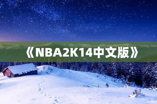 《NBA2K14中文版》:打造你的篮球巨星梦