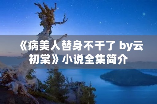 《病美人替身不干了 by云初棠》小说全集简介 《病美人替身不干了 by云初棠》小说全集简介