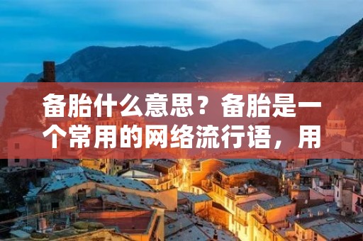 备胎什么意思？备胎是一个常用的网络流行语，用来形容在感情关系中充当备选的角色。备胎通常指的是一个人在追求某个人的过程中，当对方拒绝或者失去兴趣时，作为备选的替代者。备胎一词源自于轮胎的概念，就像车辆使用备胎来替换破损的轮胎一样，备胎在感情关系中充当替代者的角色。