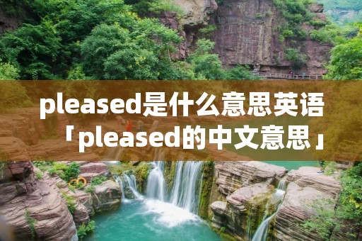 pleased是什么意思英语「pleased的中文意思」