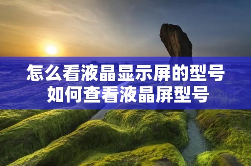 怎么看液晶显示屏的型号 如何查看液晶屏型号 怎么看液晶显示屏的型号 如何查看液晶屏型号