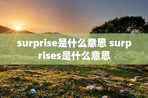 surprise是什么意思 surprises是什么意思 surprise是什么意思 surprises是什么意思