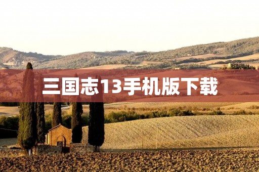 三国志13手机版下载:最新版免费下载,让你感受真实的三国世界! 三国志13手机版下载:最新版免费下载,让你感受真实的三国世界!
