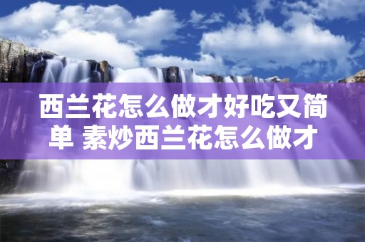 西兰花怎么做才好吃又简单 素炒西兰花怎么做才好吃又简单