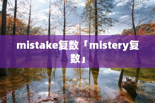 mistake复数「mistery复数」