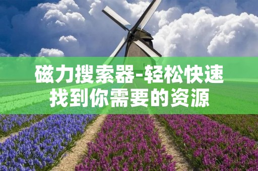 磁力搜索器-轻松快速找到你需要的资源 磁力搜索器-轻松快速找到你需要的资源