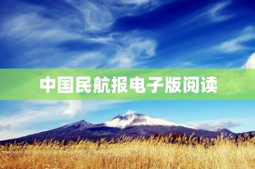 中国民航报电子版阅读:便捷获取航空资讯的最佳途径 中国民航报电子版阅读:便捷获取航空资讯的最佳途径