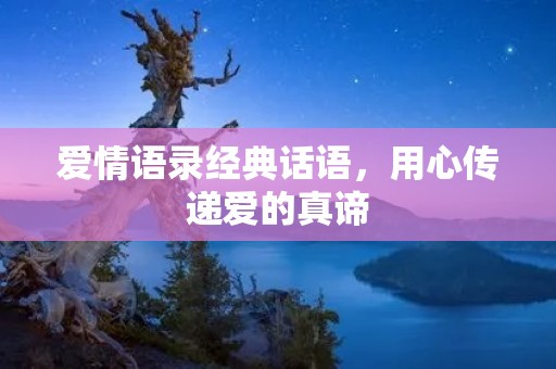 爱情语录经典话语,用心传递爱的真谛