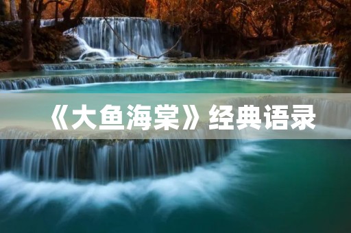 《大鱼海棠》经典语录:感受生命的意义