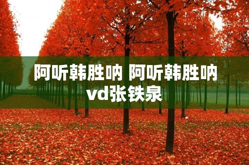 阿听韩胜呐 阿听韩胜呐vd张铁泉 阿听韩胜呐 阿听韩胜呐vd张铁泉