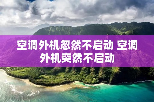 空调外机忽然不启动 空调外机突然不启动