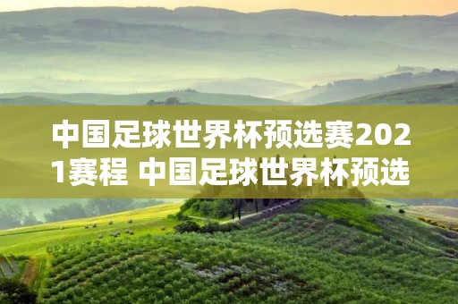 中国足球世界杯预选赛2021赛程 中国足球世界杯预选赛2021赛程时间