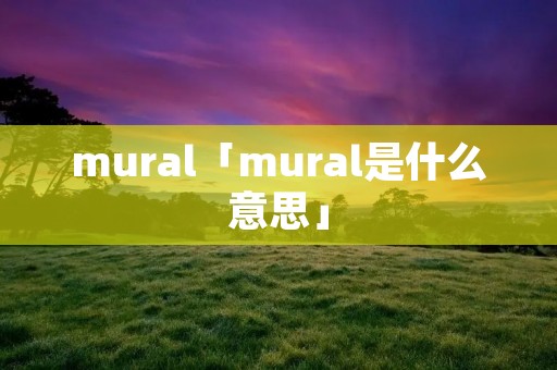mural「mural是什么意思」