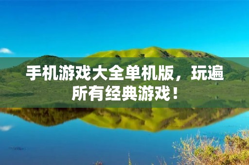 手机游戏大全单机版,玩遍所有经典游戏! 手机游戏大全单机版,玩遍所有经典游戏!