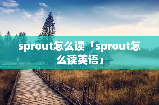sprout怎么读「sprout怎么读英语」