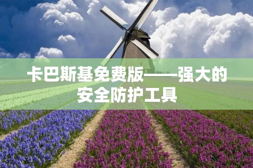 卡巴斯基免费版——强大的安全防护工具