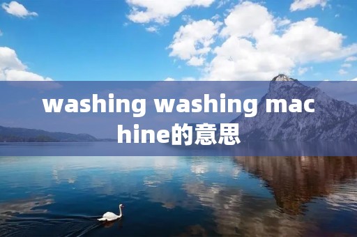 washing washing machine的意思