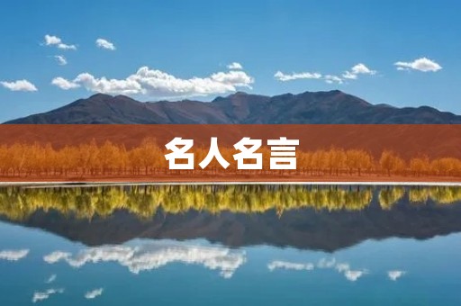 名人名言:用简洁的话语传递深刻的思想