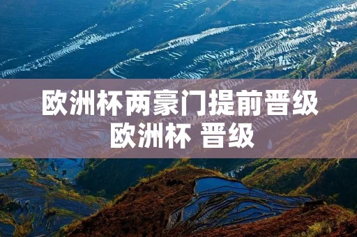 欧洲杯两豪门提前晋级 欧洲杯 晋级