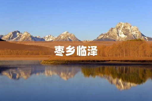 枣乡临泽：传承千年的瑰宝