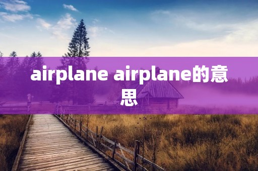 airplane airplane的意思