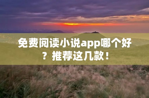 免费阅读小说app哪个好?推荐这几款! 免费阅读小说app哪个好?推荐这几款!