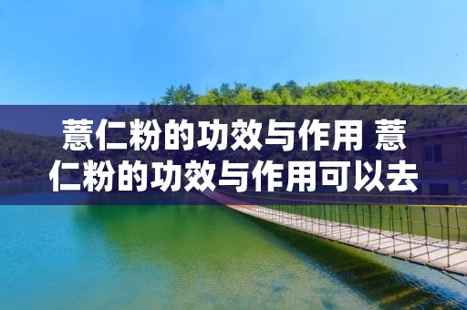 薏仁粉的功效与作用 薏仁粉的功效与作用可以去湿气吗