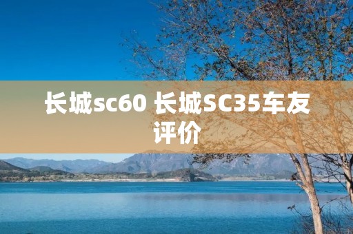 长城sc60 长城SC35车友评价 长城sc60 长城SC35车友评价